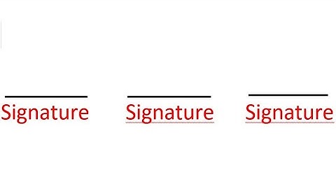 How to Add Multiple Signature Lines in Word