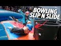 HUMAN BOWLING SLIP AND SLIDE (Went Wrong) | Ranz and Niana