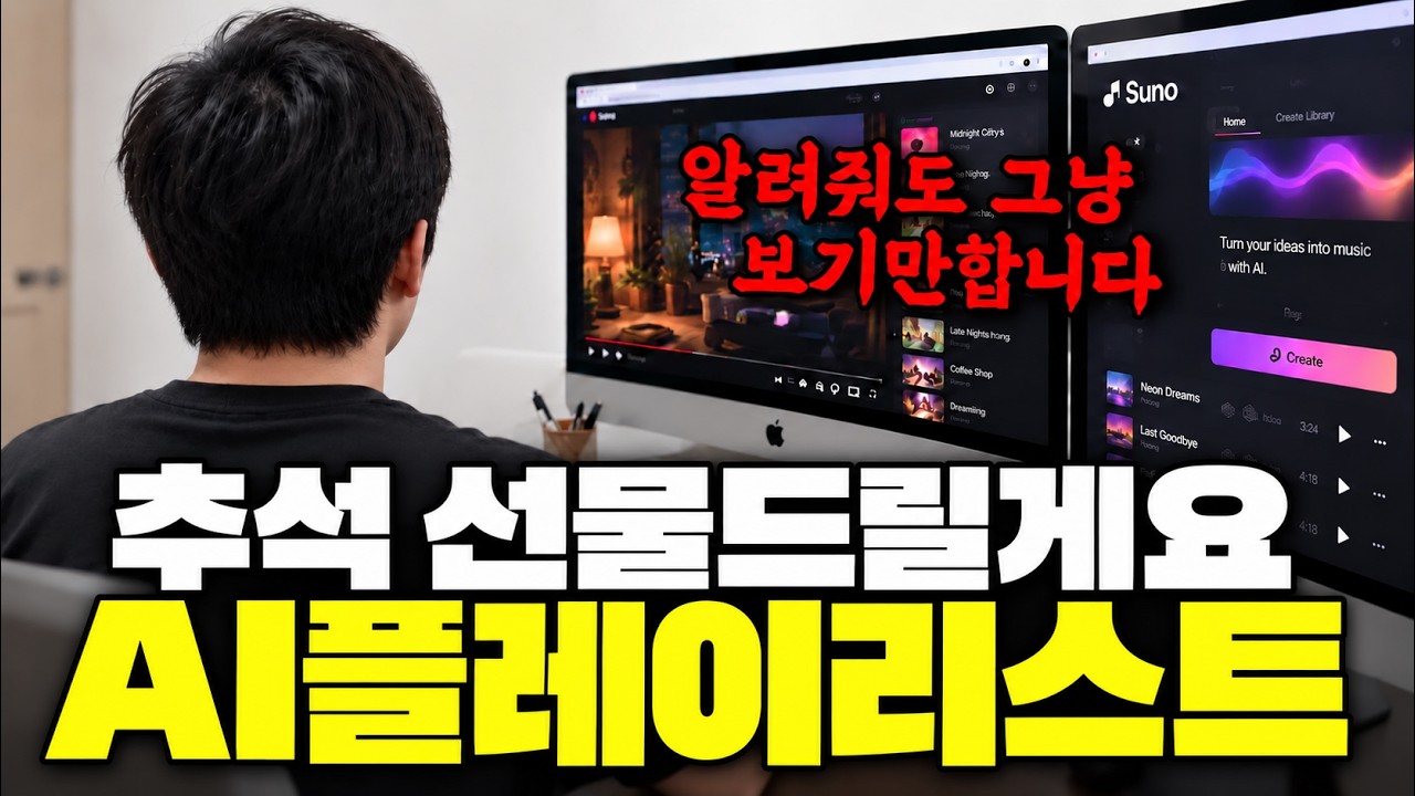 추석특집 유료강의? 듣지마세요! AI 음악 플레이리스트 만들어서 1억1천7백만원 버는 방법(2026년9월 최신판)