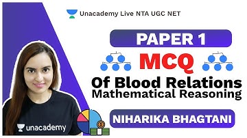 Paper 1 |MCQ of Blood Relations- Mathematical Reasoning| NTA UGC NET| Niharika | Unacademy Live