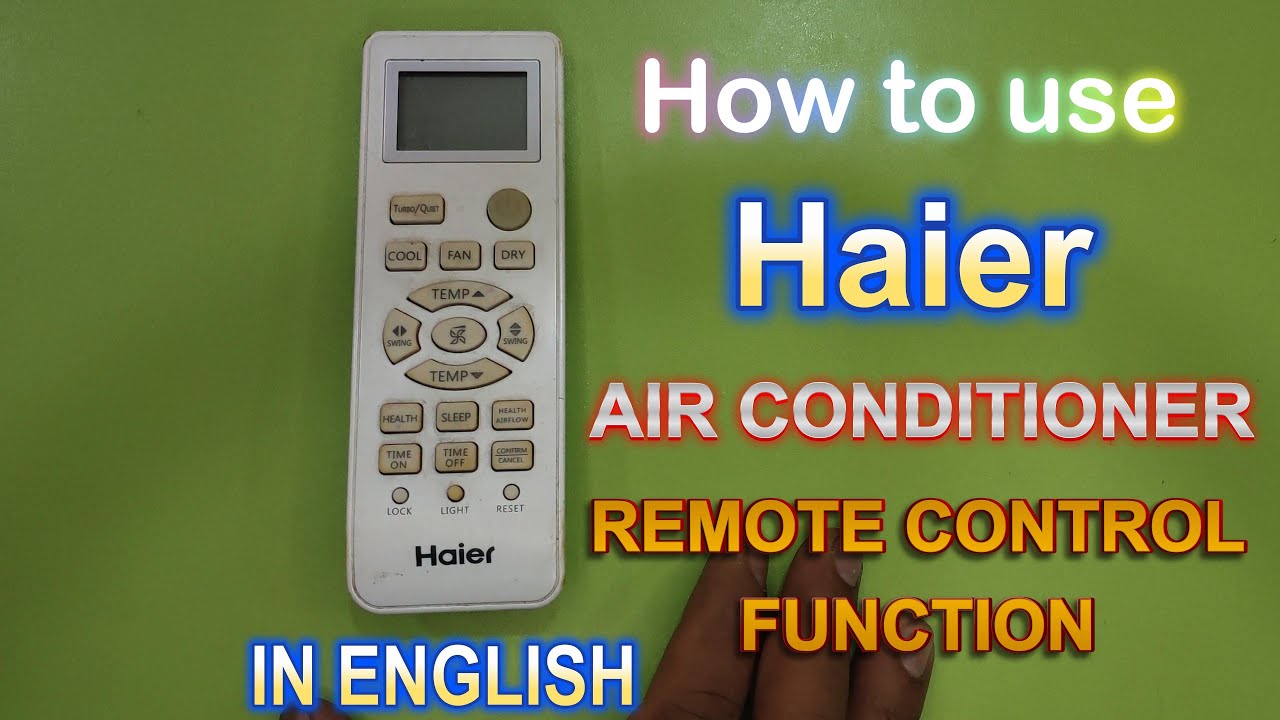 Air Conditioner Remote Control For Haier www.youtube.com