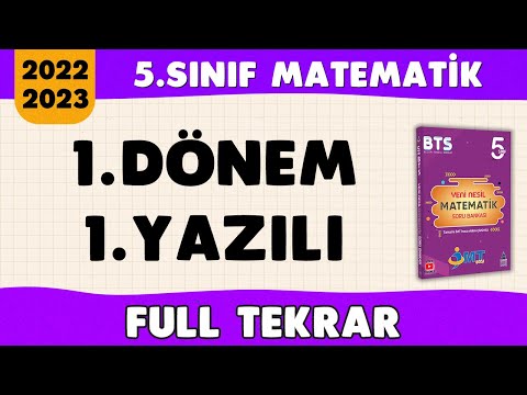 5.Sınıf Matematik 1. Dönem 1. Yazılı FULL TEKRAR (İMT Hoca 2022-2023)