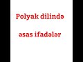 Polyak dilində çox işlənən ifadələr