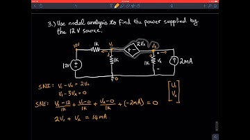 Problem 3  Nodal Analysis with Dependent Voltage Source