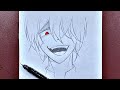 How to draw crazy anime boy | step-by-step