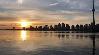 Toronto skyline sunset