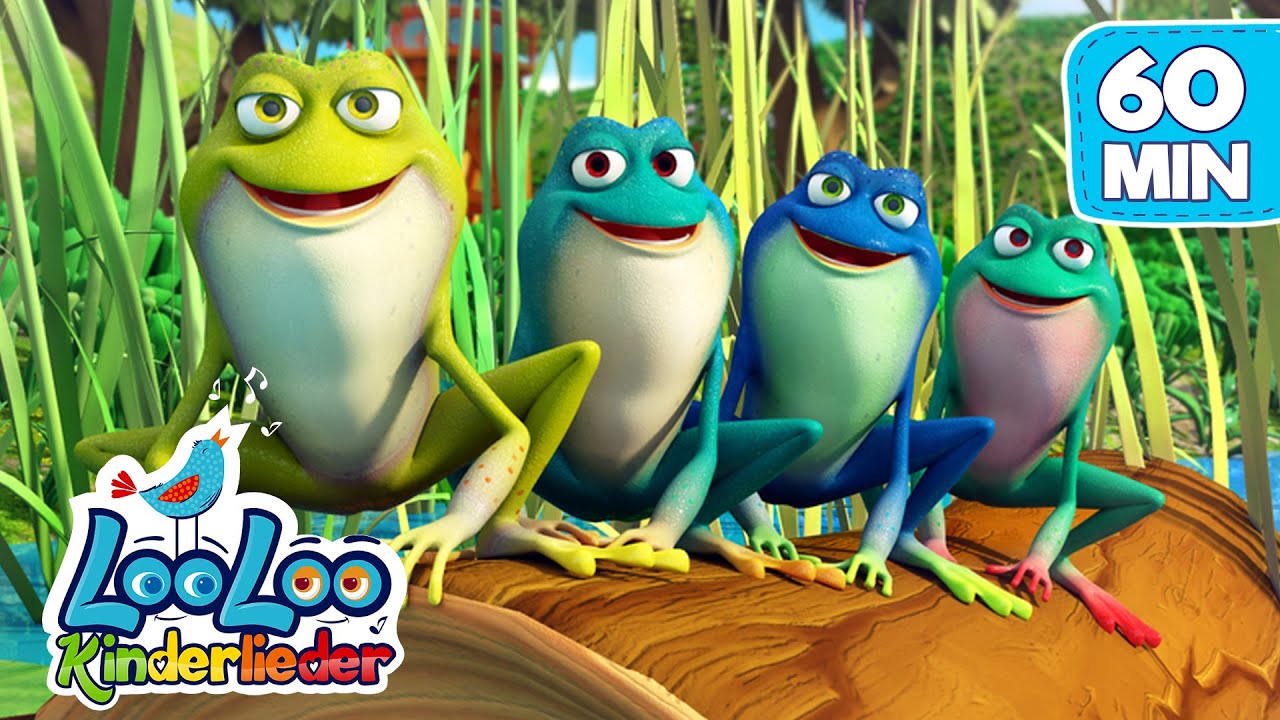 🐸Fünf Kleine Gesprenkelte Frösche - Kiderreime MIX für Kinder - LooLoo KIDS Kinderlieder