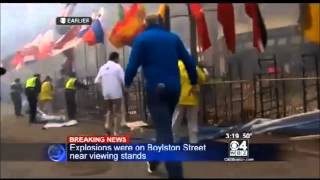 2013 Boston Marathon Explosion News Footage