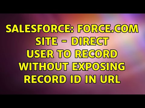 Salesforce: Force.com Site - Direct User to Record Without Exposing Record Id in URL