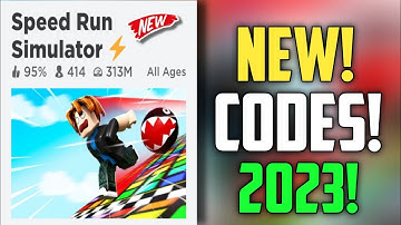 *NEW* ROBLOX SPEED RUN SIMULATOR CODES - 2023 | SPEED RUN SIMULATOR CODES!!