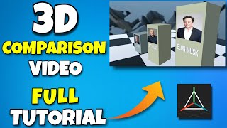 FULL TUTORIAL - How to Make 3d Comparison Video | Comparison video kaise banaye screenshot 1