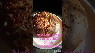 New Year special homemade vanilla cake 🎂  Simple and soft cake made at home.  Thanks for watching ❤️