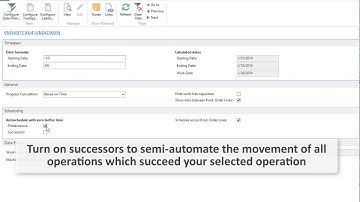 Decision Support in Microsoft Dynamics NAV Production Scheduling