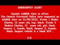 Canada Alert Ready - AMBER ALERT, Alliston, Southern Ontario