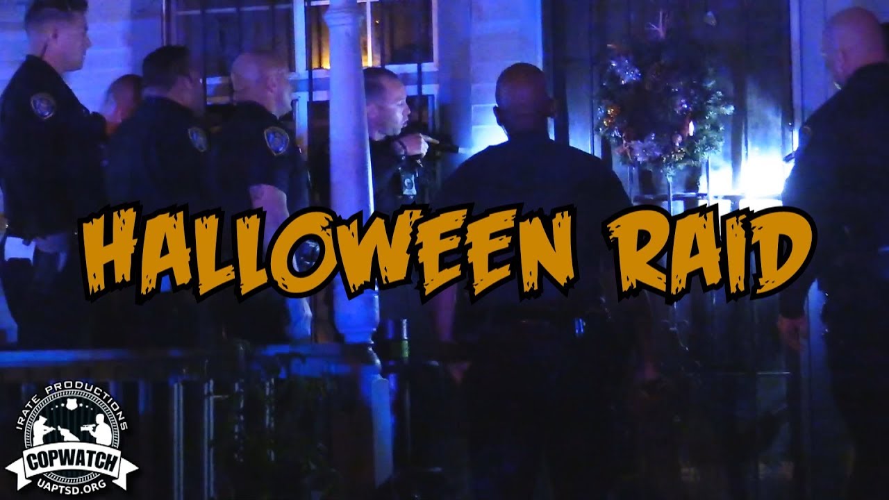 Copwatch | Cops Raid House for Felony Warrant Suspect | Halloween - YouTube