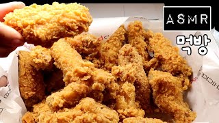 ASMR 비비큐 황금올리브치킨 강남스타일치킨 떡볶이 리얼사운드 먹방 | BBQ KOREAN FRIED CHICKEN MUKBANG | Eating Sounds *No Talking