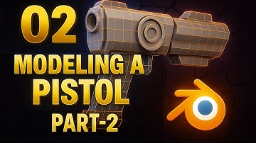 #02: Modeling a Sci-fi Pistol (Part-2) | Blender 3D TOPOLOGY Course #blender #3d #blender3d #b3d