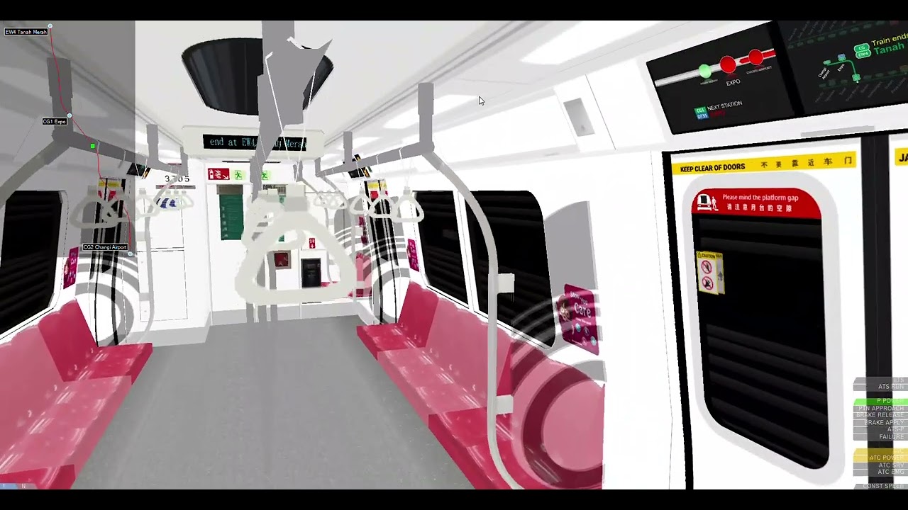 [OpenBVE] Kaswaski C151C 705/706 from CG2 Changi Airport to Tanah Merah