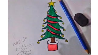 شجرة الكريسماس ، رسم شجرة الكريسماس ( العيد )
