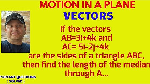 MEDIAN LENGTH OF TRIANGLE IF SIDES GIVEN IN VECTOR FORM, VECTORS,CBSE, ISC PHYSICS ,NEET, WBJEE,2024