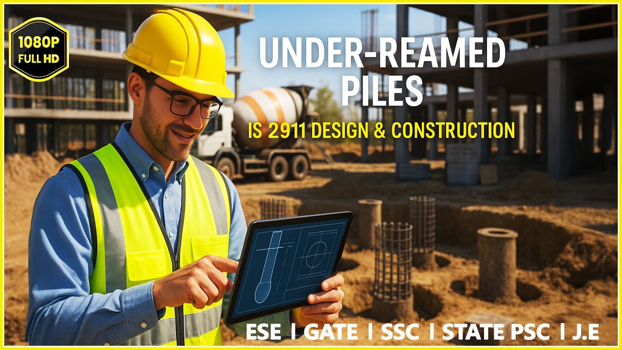 📌 Under-Reamed Pile Foundations as per IS 2911 – Complete Guide! - YouTube
