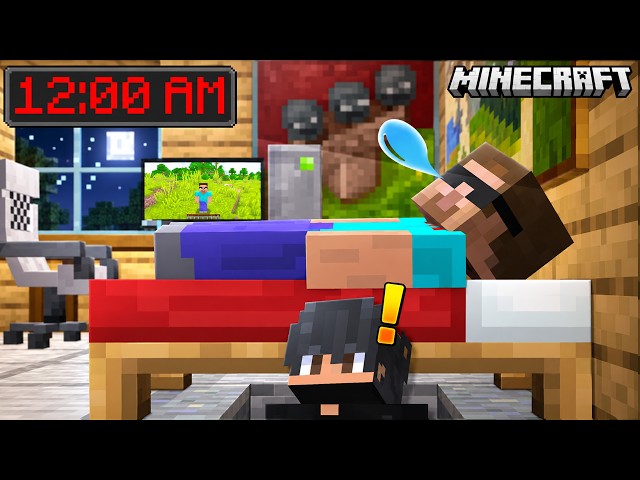 I Spent 24Hours in Proboiz95 Secret Minecraft House!