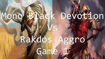 Mono Black Devotion vs Rakdos Aggro [G1] - Gameplay (Born of the Gods Standard)