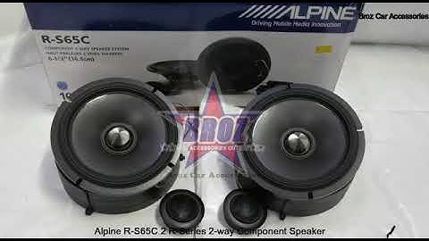 Broz Car Accessories - Alpine R S65C.2 R-Series 300W 6.5" 2-Way Component Car Speaker