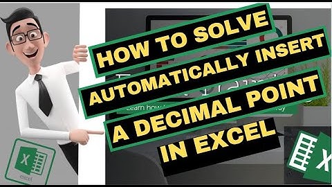 How To Automatically Insert a Decimal Point in Excel || Excel Decimal Problem.