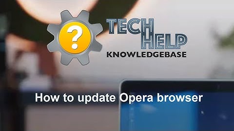 How to update Opera web browser