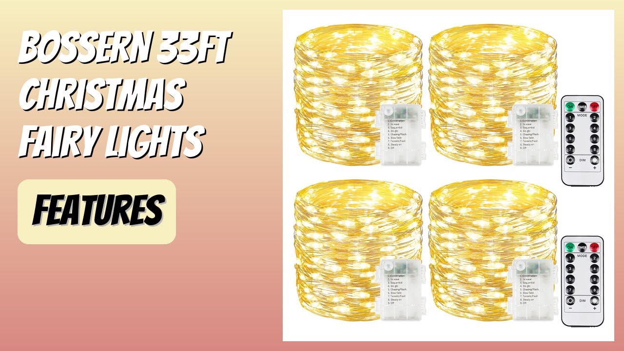 REVIEW (2026): BOSSERN 33FT Christmas Fairy Lights. Features