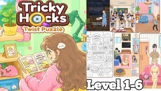 Tricky Hacks: Twist Puzzle all Level 1-6 Walkthrough solution 