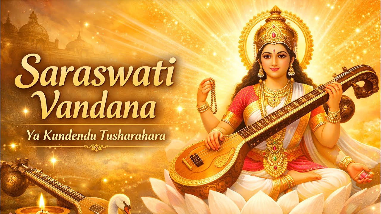 📚✨ Saraswati Vandana | Ya Kundendu Tusharahara | Positive Energy Sanskrit Chant 🕉️🎶