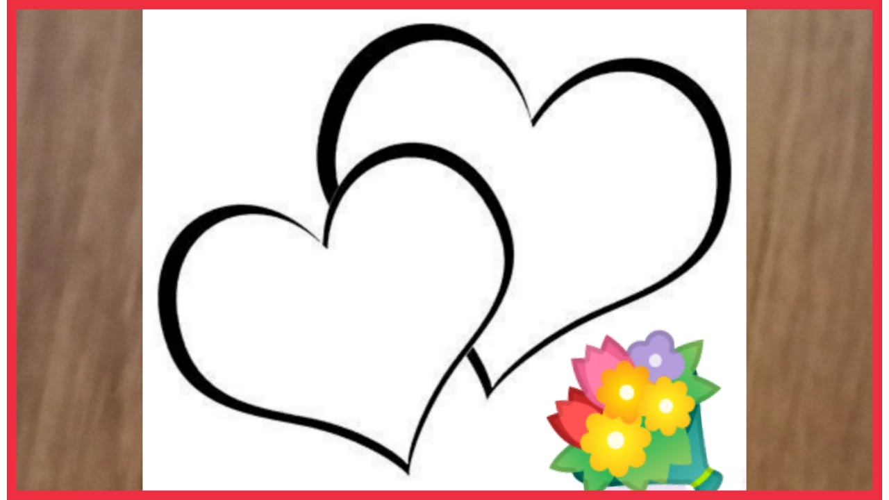 How to draw Double Hearts  | 