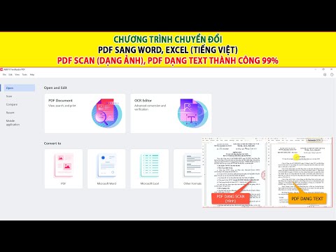 Phần mềm Dùng OCR chuyển đổi PDF dạng Scan sang Word chuẩn đến 99 phần trăm