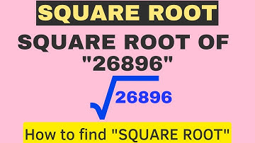 Square root | how to find square root | square root of 26896 #mathtricks #squareroot #maths