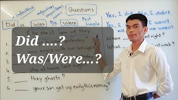Learn English Tenses | Past Simple | Questions with Did vs. Was/Were | រៀនវេយ្យាករណ៍ភាសាអង់គ្លេស​