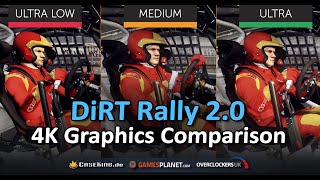 DiRT Rally 2.0 Graphics Comparison Ultra VS Medium VS Ultra Low | PC | 4K UHD