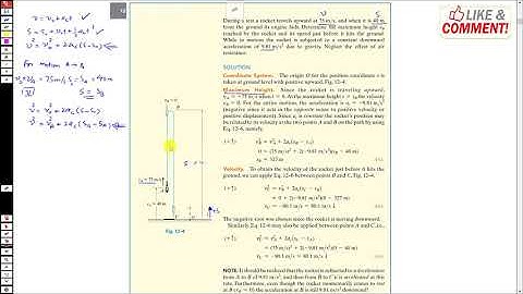 Lecture 1 | Rectilinear Kinematics: Solved Example | Dynamics Hibbeler 14th ed | Engineers Academy