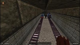 podcrash trains race- a minecraft world with nephew