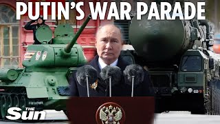 Putin vows his forces are ‘always ready’ in WW2 rant at Russia’s Victory Day parade with ONE tank