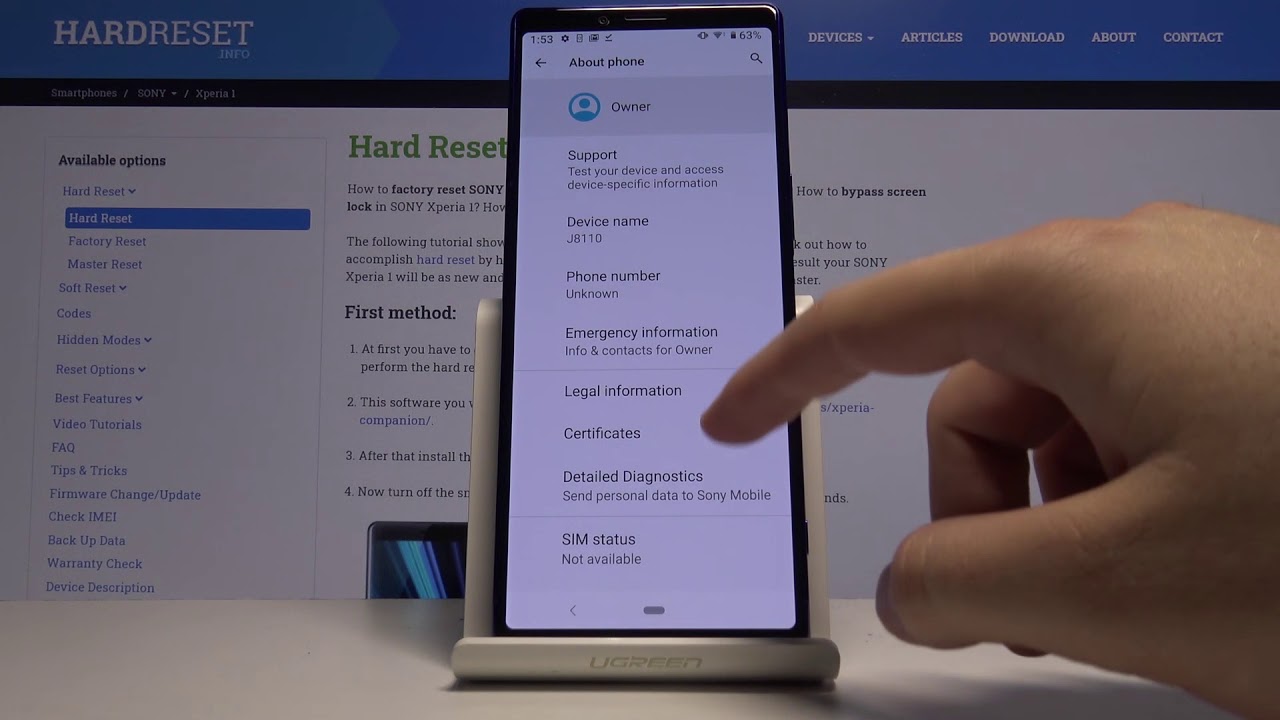 How to Check Phone Info in SONY Xperia 1 – Find Specifications