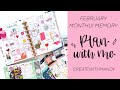 Plan with Me // February Monthly Memory // The Happy Planner