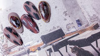 玩美甲 Fun Nail-御姐必備  經典狂野豹紋寶石美甲 (示範講師 kumo老師)