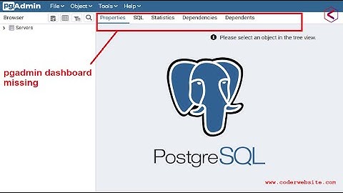 pgadmin dashboard is gone | Pgadmin missing dashboard| pgadmin gui | postgreSQL #shorts