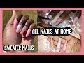 GEL NAILS AT HOME FOR BEGINNERS //Sweater Weather Nails Ft Madam Glam Polish