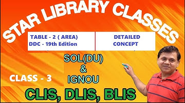 DDC - CLASS - 3 ( TABLE - NO. - 2 ) AREA, 19th  Edition