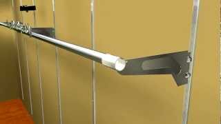 12 Round Clothes Rail Brackets for Medium Duty Wall Standards.avi