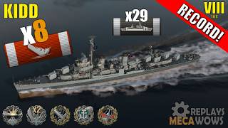 Destroyer Kidd 8 Kills & 151k Damage | World of Warships Gameplay