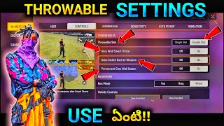 Free fire new throwables setting| throwable slot| gloo wall smart throw| auto switch back to weapon